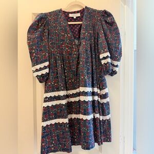Hunter Bell Multicolor Floral Patchwork Dress